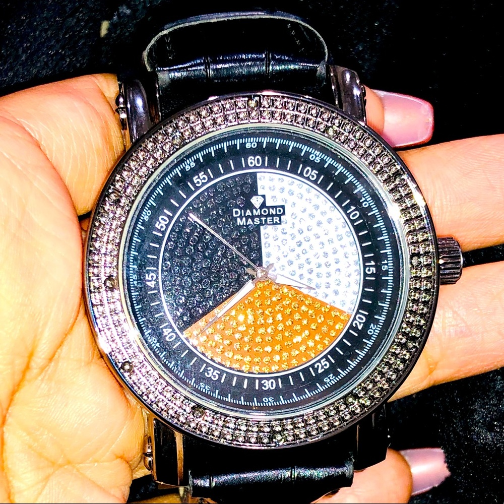 Mens real diamond custom made watch! NOT CZ SALE!